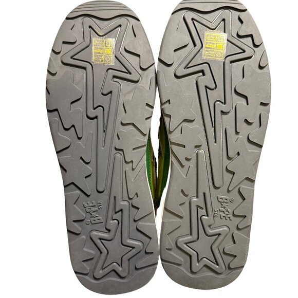 BAPE NEW - A Bathing Ape Road STA Patent Sneaker Green NWT Sz 7M/9W - Picture 8 of 12